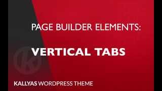 Vertical Tabs (Page Builder Element in Kallyas WordPress theme v4.0 )
