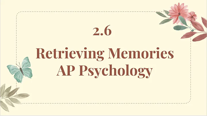 Ap Psychology 2025| Retrieving memories 2.6 Explained| CED Question| Get a 5 on the AP!
