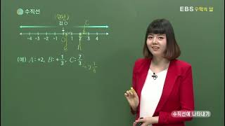 [EBS 수학의 답] 정수와 유리수 - 수직선에 나타내기