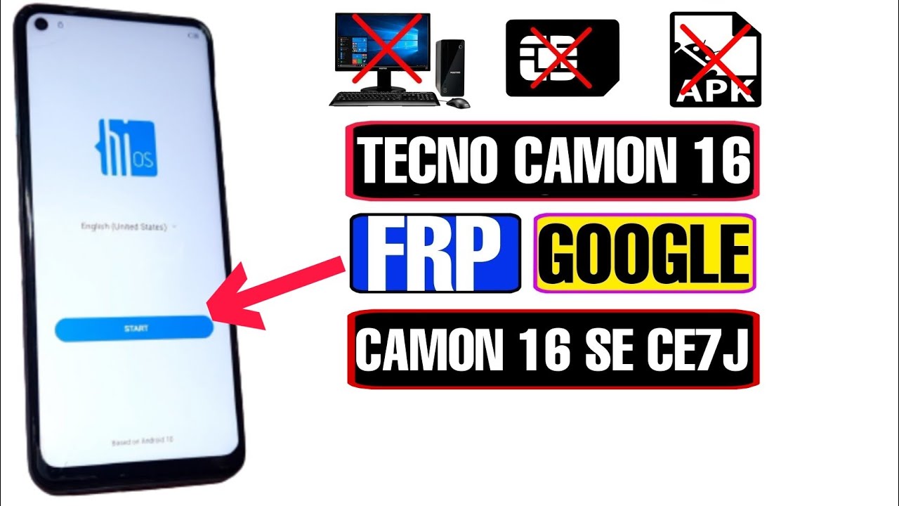 Tecno Camon 16 CE7J FRP Bypass Android 10 2023 | Tecno Camon 16 SE FRP Bypass Without PC |