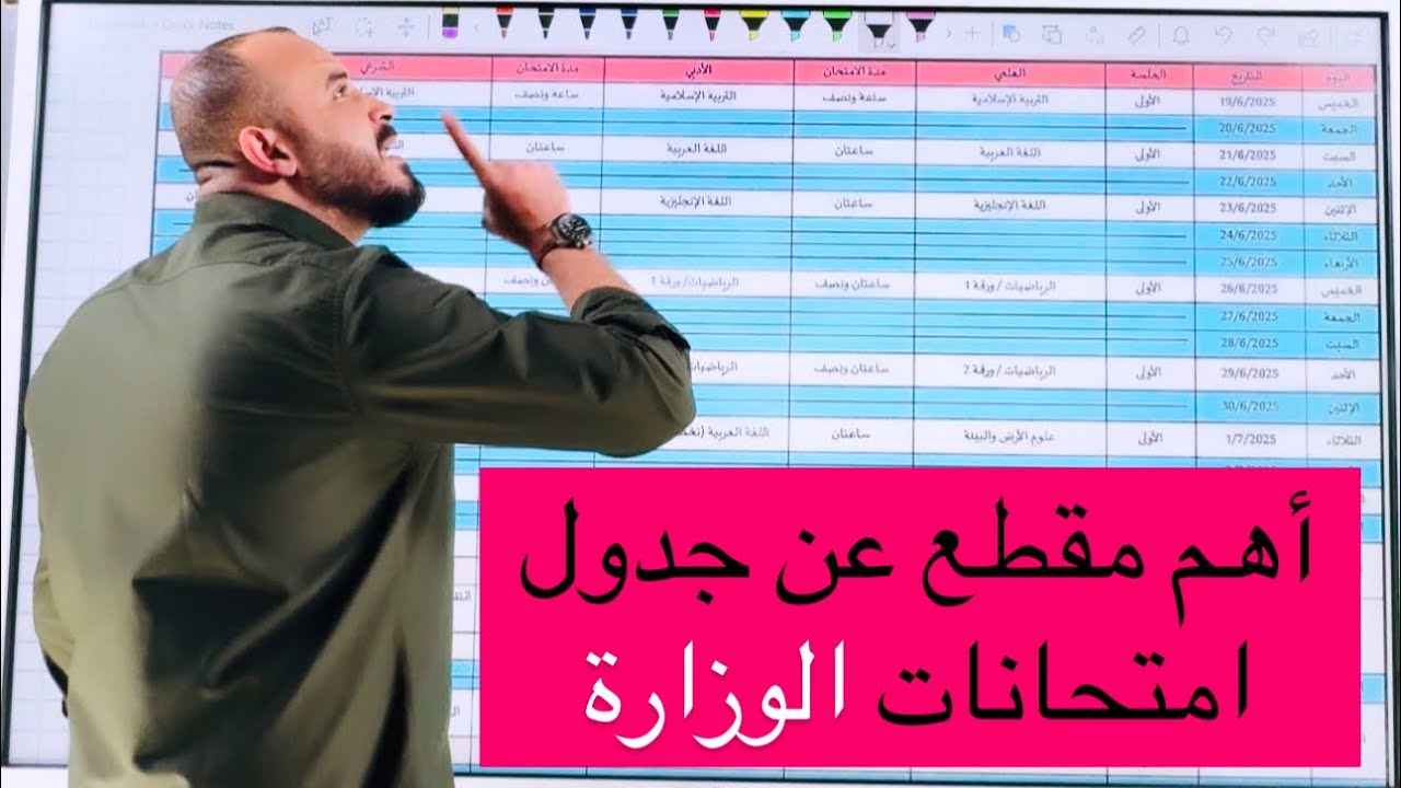 تحليل جدول امتحانات التوجيهي 2007 – ربع ساعة حتغير مصيرك! 🔥🔥