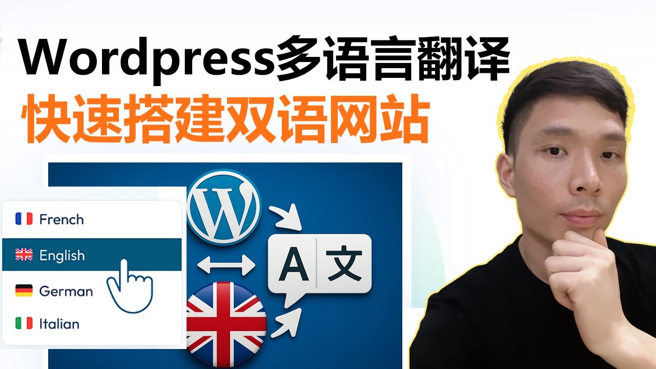 从0开始创建Wordpress中英文双语跨境独立站，TranslatePress翻译插件教学，一键打造多语言站点（支持IP自动切换语言）