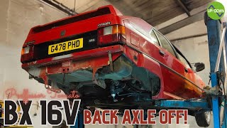 PROFESSOR TOMATO 17 | Removing the rear axle to see how bad the rust is! | Citroen BX 16V project by UPnDOWN 7,413 views 5 months ago 25 minutes