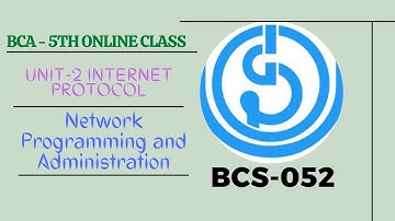 BCS-052 | INTERNET PROTOCOL  | Download PDF BCS-52
