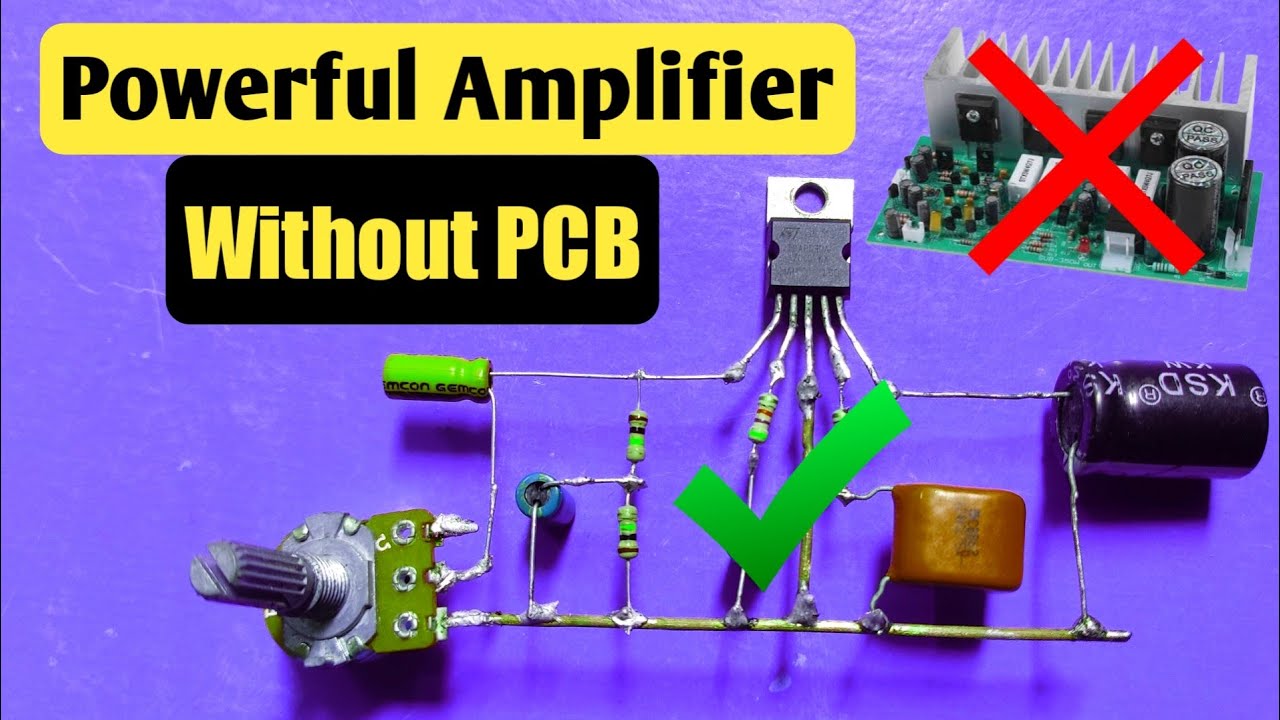make amplifier without pcb diy amplifier TDA2030 audio amplifier