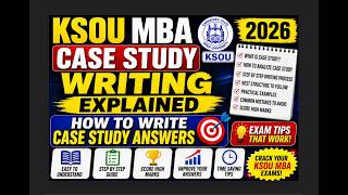 KSOU MBA Case Study Writing Explained in Kannada 2026 | How to Write Case Study Answers | Exam Tips