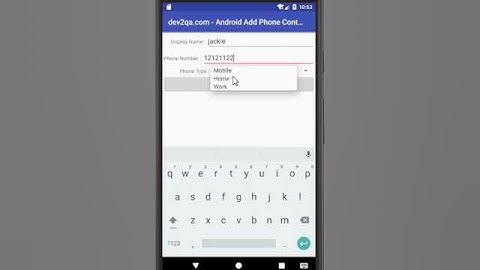 android add contact programmatically example