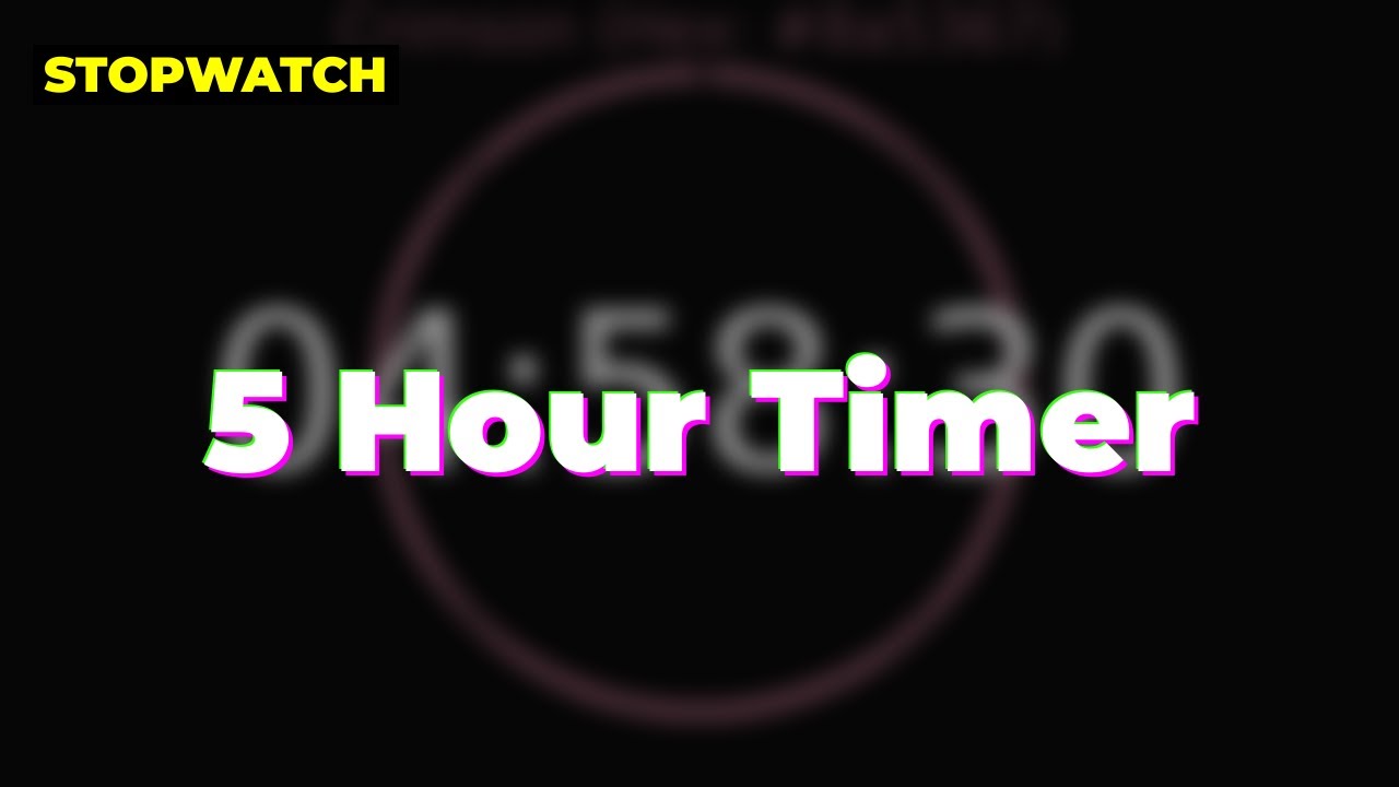 5 Hour Timer | Crimson Colour - YouTube