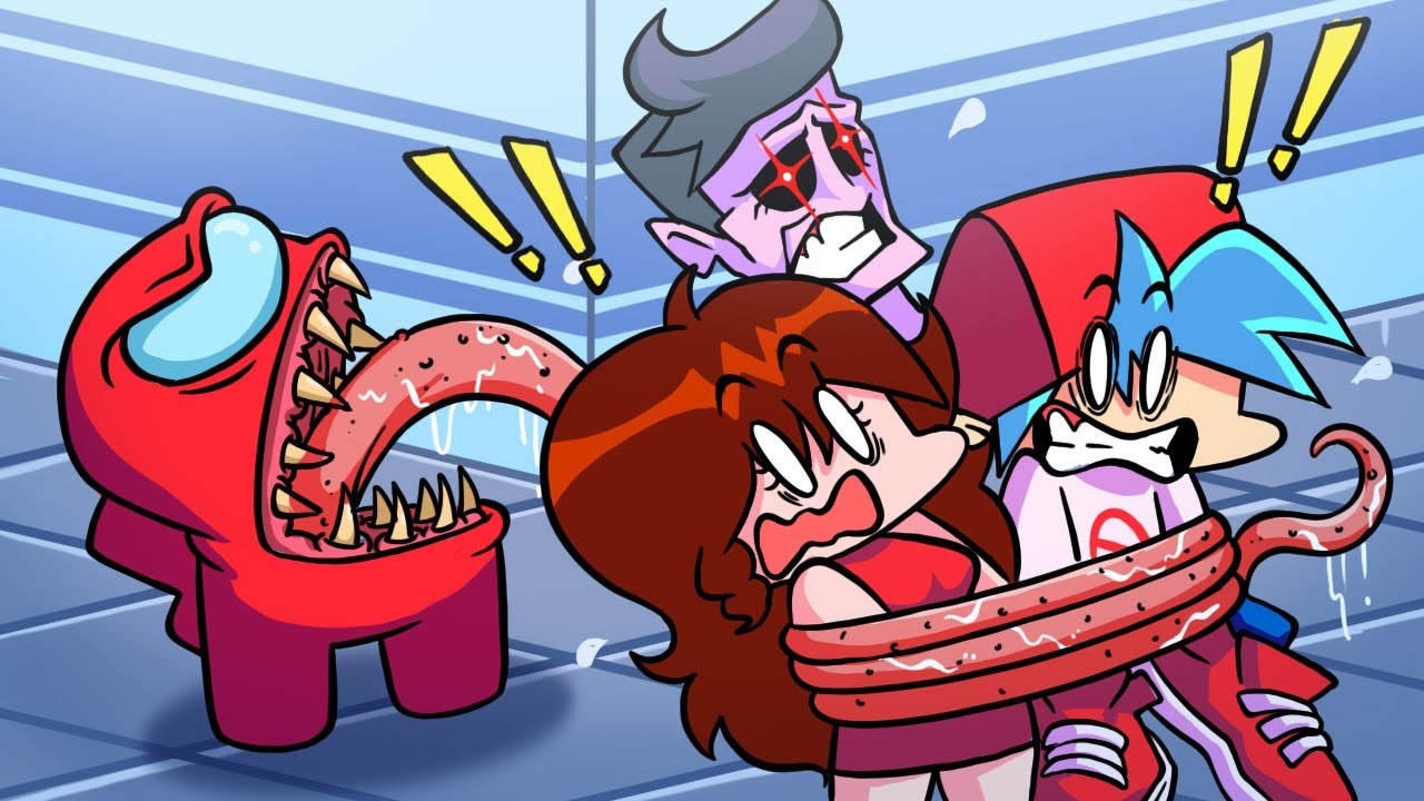 Friday Night Funkin In Among Us: Cartoon Animation