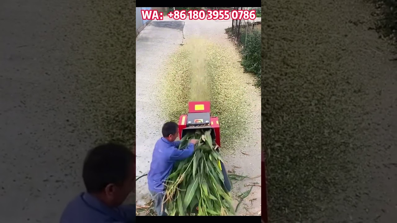Horizontal grass cutter, crush corn stalks, rice straw, livestock feed