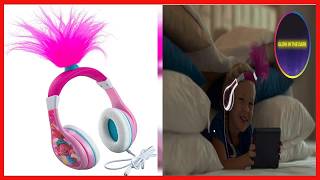 Kids Headphones with Parental Volume Control and Glow in the Dark Trolls Design screenshot 5