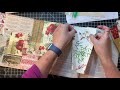 Florentine Collage Roll - Collaged Journal Card - Santa Journal Flip Through
