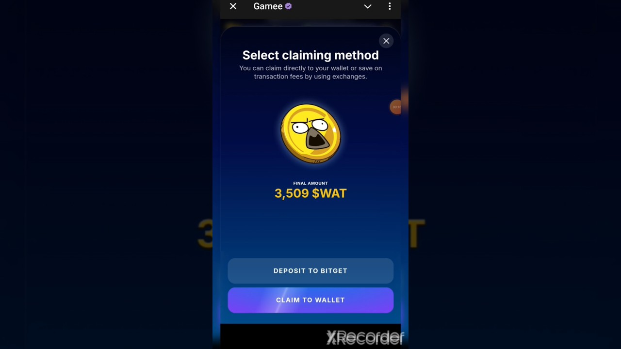 WAT withdraw on Bitget. 