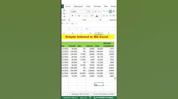 How to Calculate Simple Interest in Ms Excel. #m_trustcreatives #excel #shorts #viral #trending