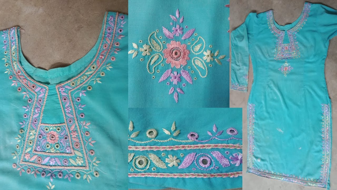 Latest Resham work Dress Design / Hand 