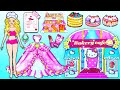 Học Làm Búp Bê Giấy - Bé Kẹo Rapunzel Trang Trí Cửa Hàng Bánh Hello Kitty - Câu Chuyện Của Barbie
