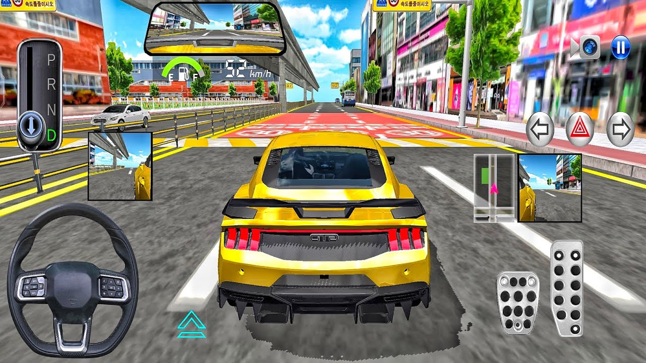 New Golden Mustang Car - 3D Driving Class 2026 - Best Android ios 2026 Car Game