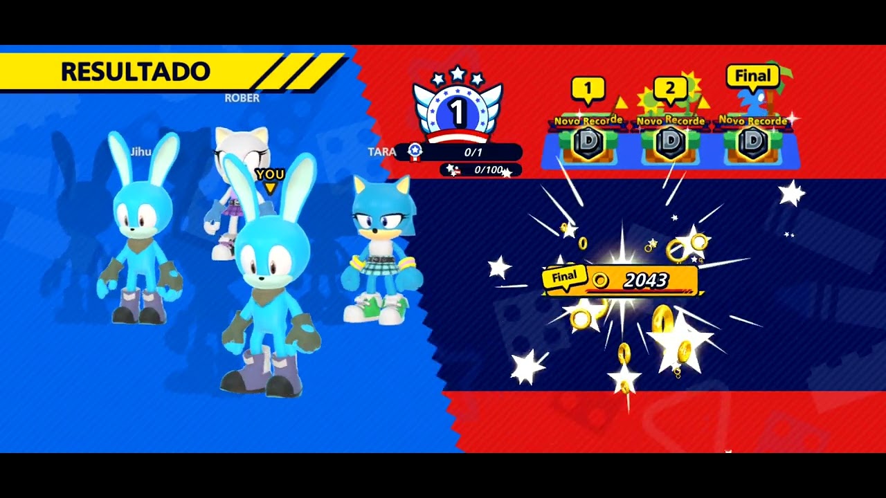 Jogando o Stumble Guys do Sonic 