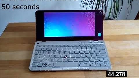 Sony Vaio P530h in 2020 Lubunto Linux Boot Time