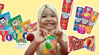 Nyobain Permen Push Pop Ring Pop Dan Youka Roll Candy Lolipop