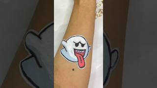 DIY Super Mario Boo on Hand 👻 #HandArt #SuperMario #Boo #drawing #trend #shorts