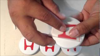 Honda Civic HX Wheel Center Cap Decal Installation