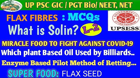 MCQs Set:02 Linum usitatissimum / Flax fibres/Linseed Oil