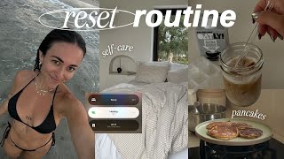 SUMMER RESET ROUTINE // self care, cleaning, pancakes & catch up 🎧☀️