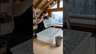 Crystal Clear Glass Illusion Table ✨🪟  Mind Blowing Epoxy DIY #diy #epoxyart #resindiy #home