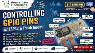 ESP32 Touch Sensor LED Control | GPIO Control Using Touch Input | ESP32 Project