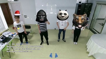 Somatosensory interactive games AR Kinect  advertising wall Human shadow interactive wall