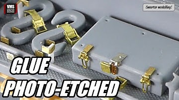 How to glue photo etched parts to a model - VMS Flexy 5K working with photo etched parts tutorial