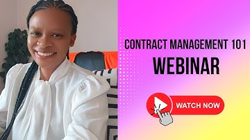 Contract Management 101: The Basics Webinar!