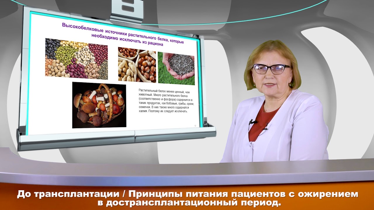 Ролик 7. Принципы питания пациентов с ожирением в дострансплантационный период.