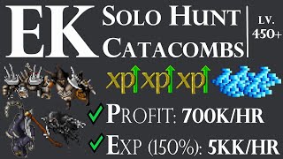 EK - Solo Hunt Rathleton Catacombs PROFIT: 700k/hr EXP(150%): 5kk/hr (post vocation rebalancing)