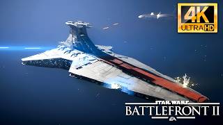 STAR WARS Battlefront II Kamino Republic Attack Cruiser 4K Gameplay | Clone Wars Ship Assault