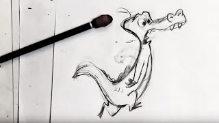 Draw A Cartoon Alligator - For Beginners