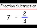 Subtracting Fractions from Whole Numbers Quiz
