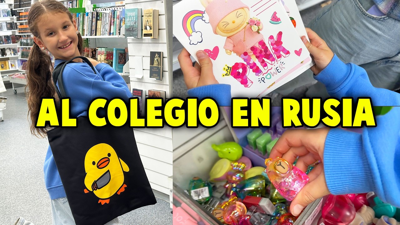 COMPRANDO ÚTILES ESCOLARES en RUSIA 🎒 ¿SON MUY RAROS?