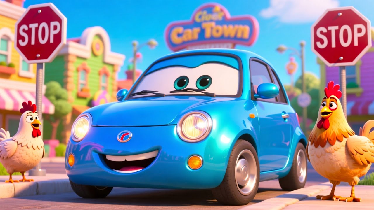 Wroom Wroom Car Town 🚗🎵 Fun Vehicle Song | Learn Cars & Sounds for Kids