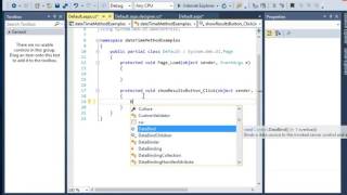 DateTime Methods Setup For Example Code
