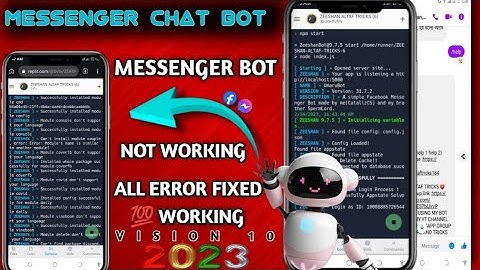 FACEBOOK MESSENGER CHAT BOT NOT WORKING PROBLEM FIXED  2023|MESSENGER CHAT BOT|MESSENGER BOT CODING