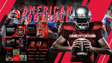 American football | TUTORIAL | [FREE TEMPLATE]