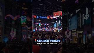 Bengaluru's Church Street got crowded on 25th Dec due to christmas #bangalore #shorts #churchstreet