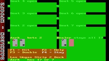 Blackjack © 1984 IBM - PC DOS - Gameplay