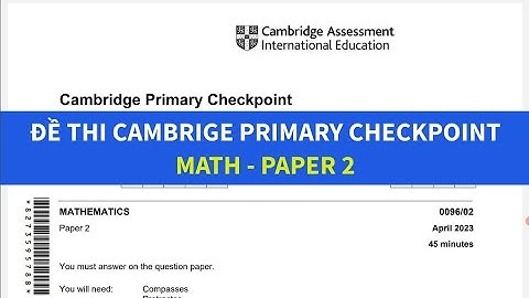 Đề thi cambridge primary checkpoint - math - April 2023 - paper 2 - Simple English