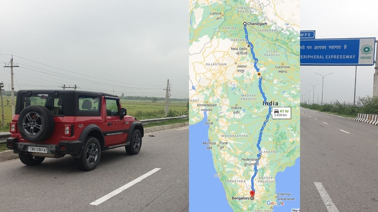 Day 1 Mahindra Thar Review || Test Drive Chandigarh to Bangalore