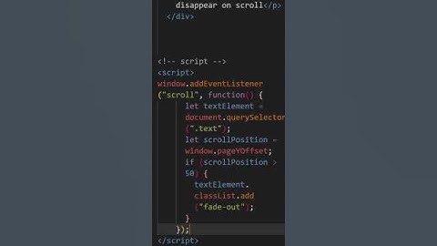 How To Disappearing Text On Image Scrolling Using CSS Only | Text Properties And Animations #shorts