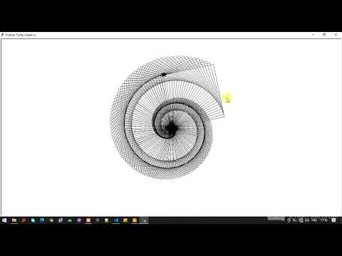 spirale turtle python with squares