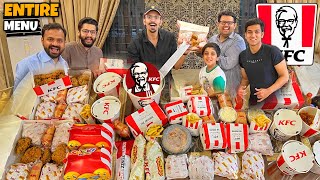 We Ordered Entire Menu Of KFC  Challenge